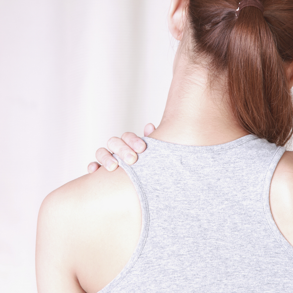 woman's shoulder