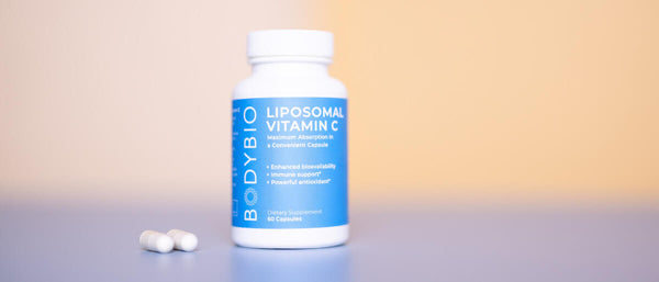 bottle of liposomal vitamin C from BodyBio