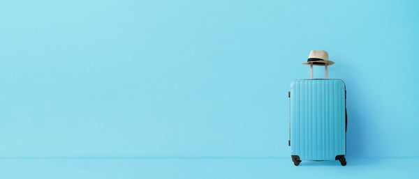 blue suitcase