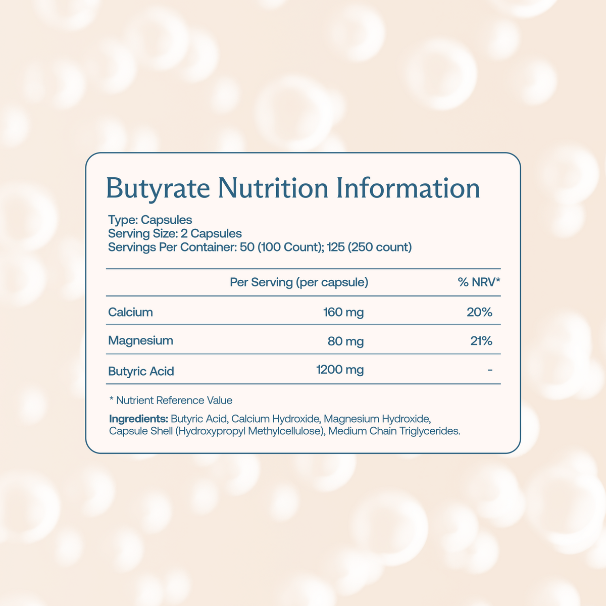 Butyrate: Gut Health Supplement