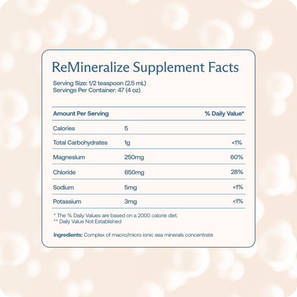 ReMineralize Supplement Facts