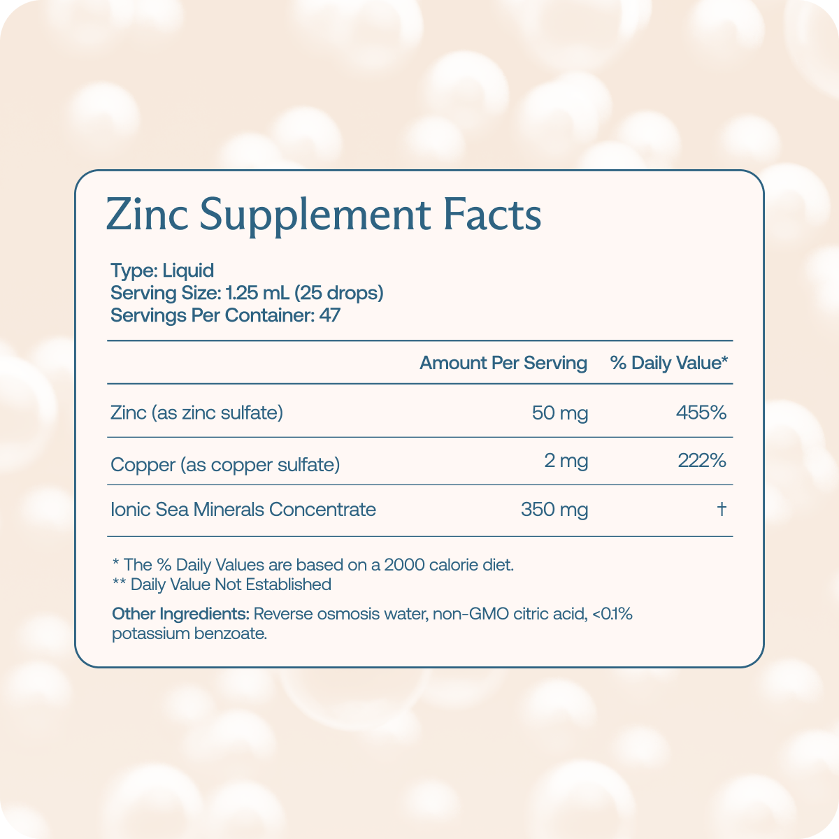 Liquid Zinc Supplement